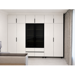 Dulap modern pentru dormitor cu vitrină A-1